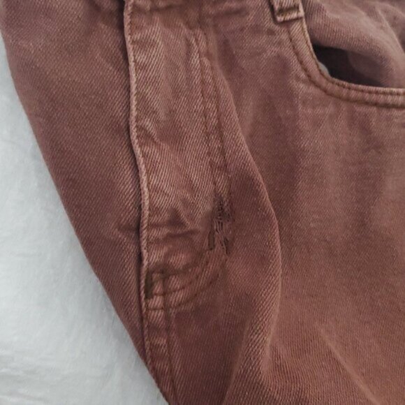 Michael Kors Chestnut Brown High Waisted Wide Leg Jeans - Picture 4 of 10